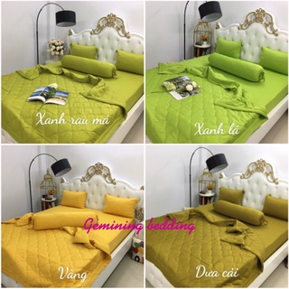 {Link 4} Bộ ga thun 4 món- drap thun Hàn Quốc(1 ga, 2 vỏ nằm, 1 vỏ ôm)