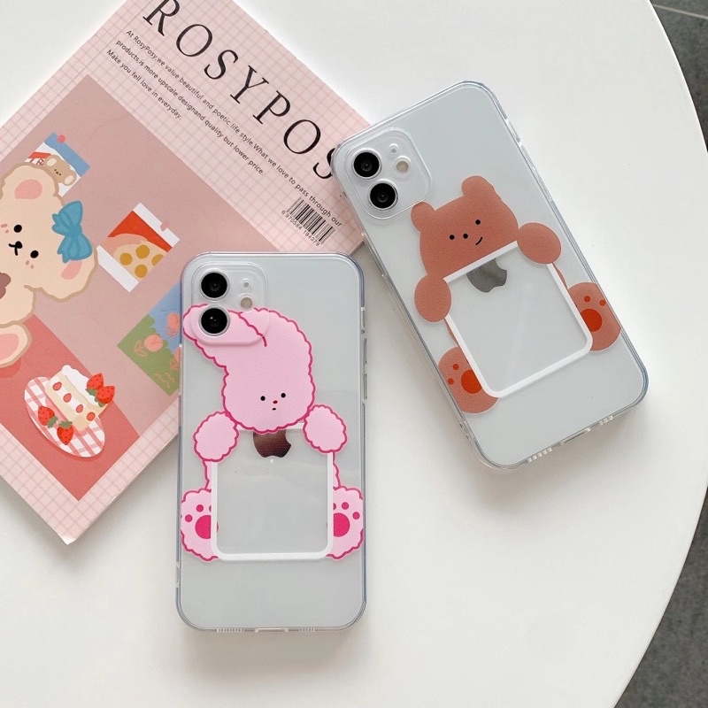Ốp lưng iphone có khung nhét ảnh hình con gấu/thỏ | candylab.official