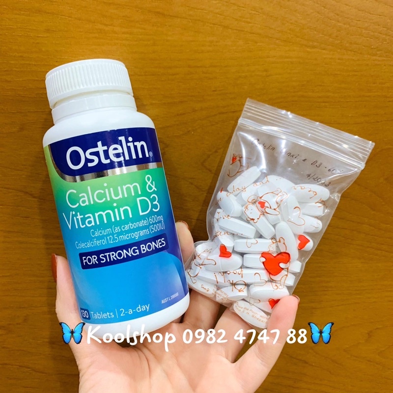 Lẻ 10v💙Ostelin Vitamin D & Calcium cho bà bầu của Úc