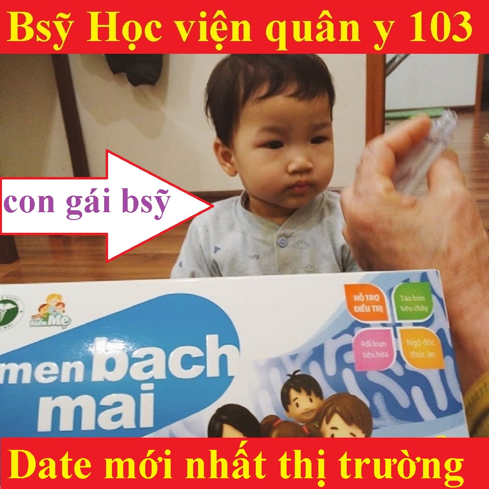 Men bạch mai, Men sống bạch mai mẫu mới, Hàng chính hãng nguyên tem CP, Date mới nhất - Hộp 20 ống (Gold New Plus)
