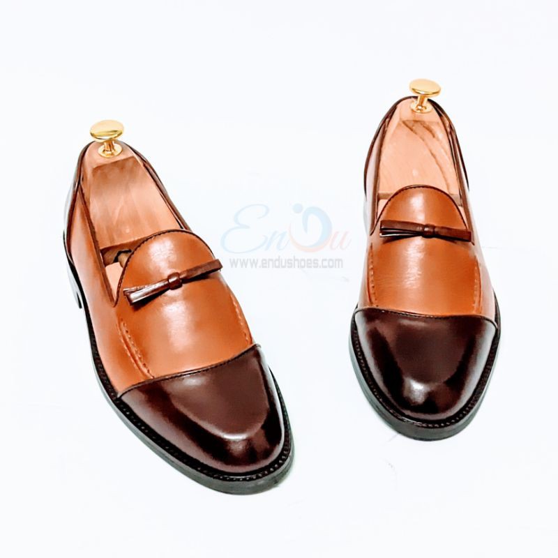 Giày Lười Nam Hàng Hiệu Loafer Nâu Bò Cho Phái Mạnh - ENDU SHOES