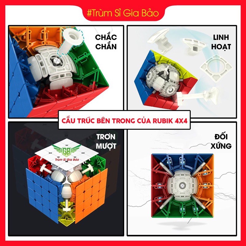 Rubik 4x4 Qiyi Sail W Rubic 4 Tầng Giá Rẻ Khối Lập Phương Ma Thuật Xoay Siêu Mượt , Lõi Cứng Cáp.