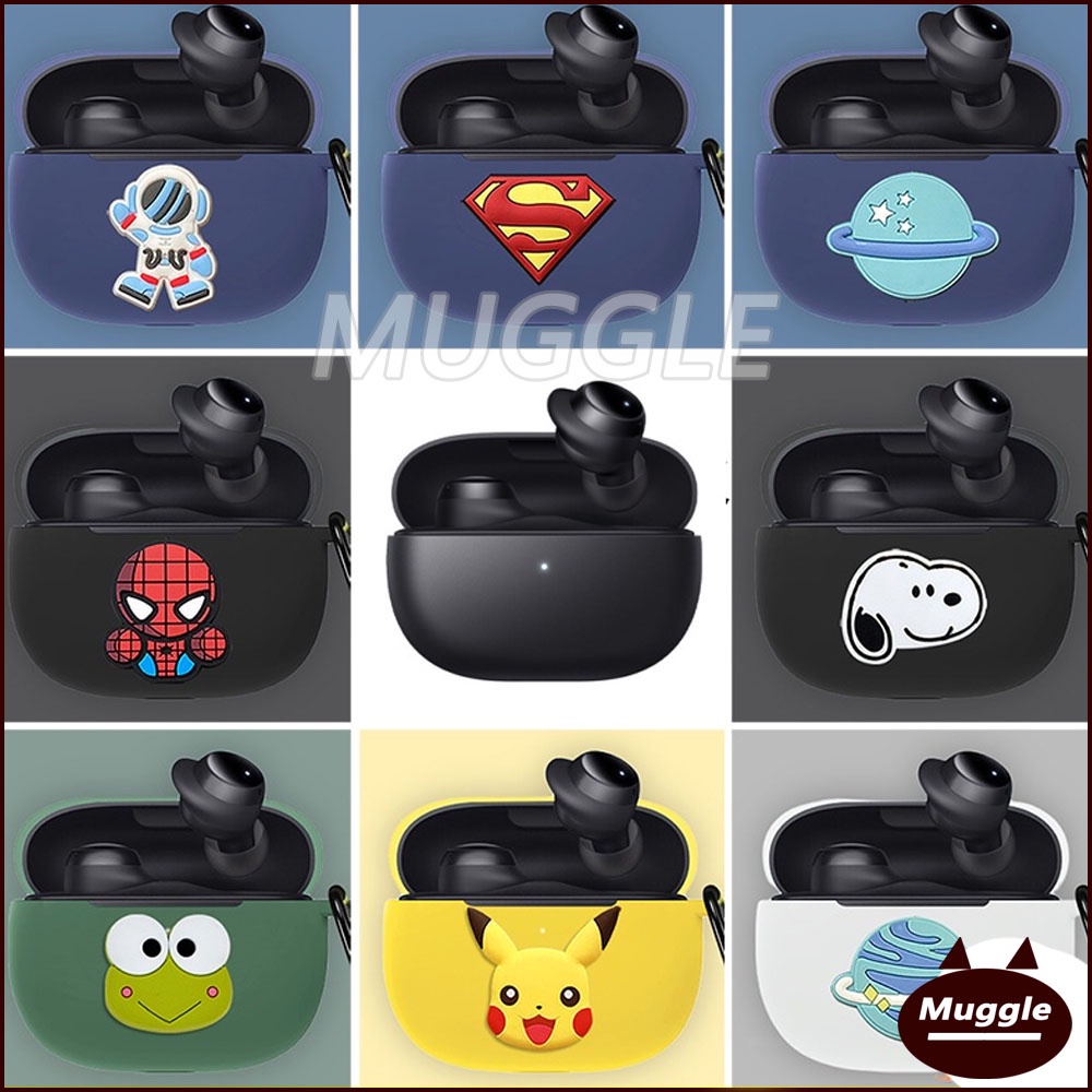 💗Ốp Hộp Đựng Tai Nghe Nhét Tai Silicon Có Móc Khóa Cho Xiaomi Redmi Buds 3 lite case redmi buds 3 lite