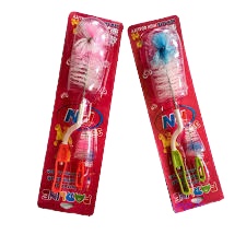 Dụng cụ cọ rửa bình sữa đầu cước cho bé. Cây xúc bình sữa Faralin xoay 360 độ