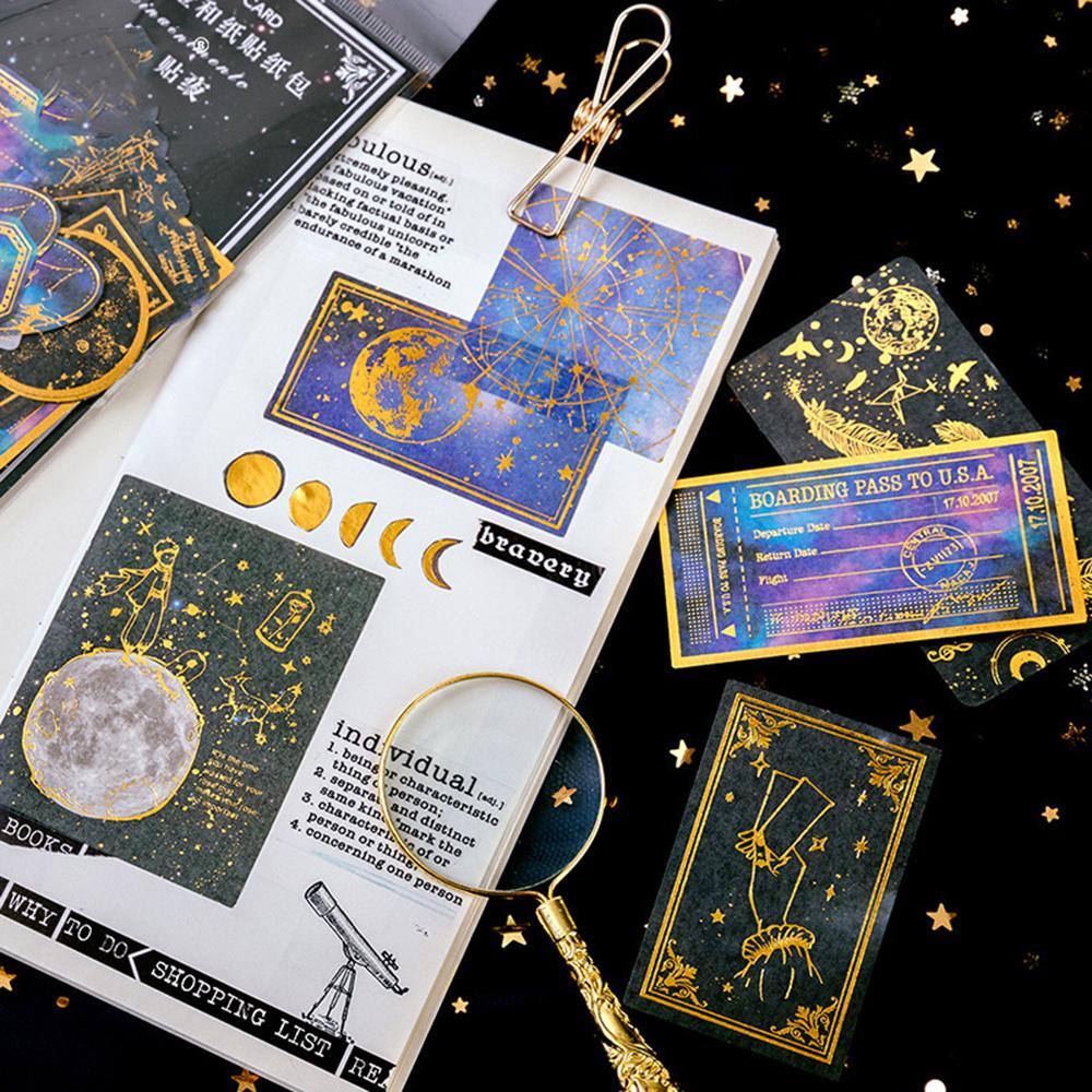 Sticker Dán Trang Trí In Chữ Trung Quốc Night 'S Dream Journal