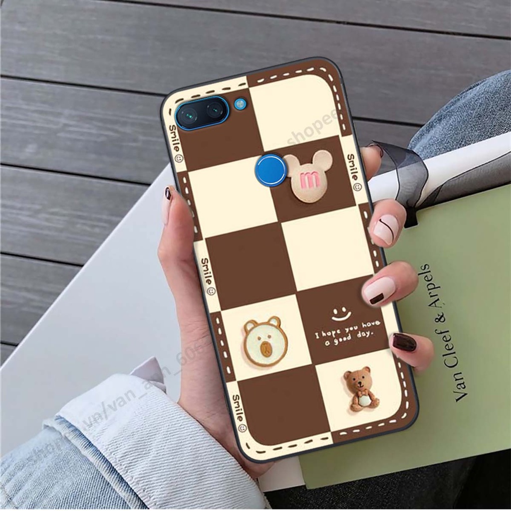 Ốp lưng Xiaomi Mi 8 SE / Mi 8 Lite hình gấu, kẹo dễ thương cute