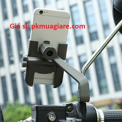 KẸP ĐIỆN THOẠI XE MÁY C2 KIM LOẠI CAO CẤP