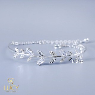 LT210 LẮC TAY CÀNH LÁ CUFF BẠC LUCY BẠC 925