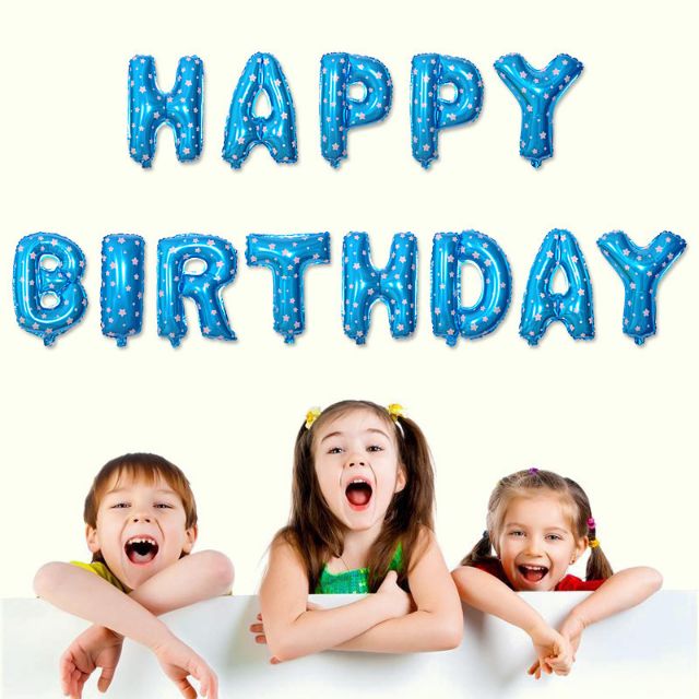 Bong Bóng Sinh Nhật Chữ Happy Birthday Cho Bé Yêu