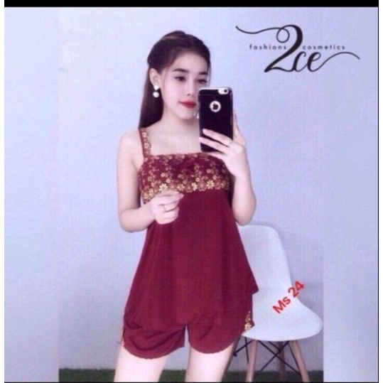 ĐỒ BỘ THUN LẠNH 3 SIZE 45-65KG HAI DÂY THỜI TRANG