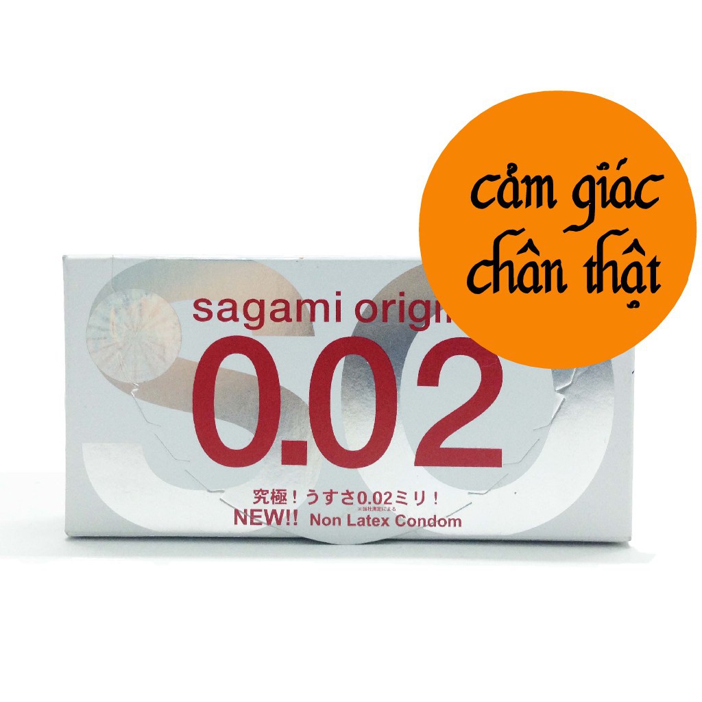 Bao cao su sagami 0.02 cao cấp siêu mỏng - 2 chiếc