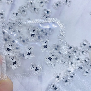 charm gấu trong nail