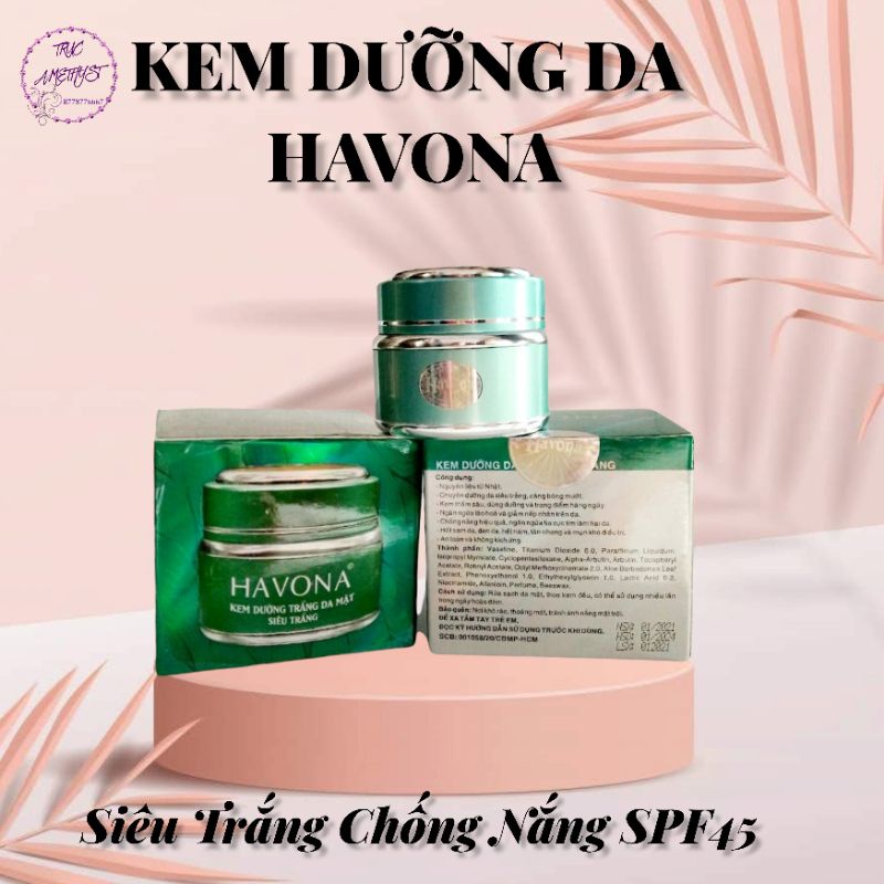 KEM DƯỠNG TRẮNG DA HAVONA SIÊU TRẮNG SPF45