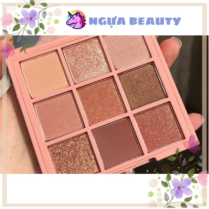 🦄 Phấn mắt DIKALU 9 Ô DKL006 nội địa makeup palette tông tây nhũ lấp lánh lâu trôi bám tốt tiện lợi sỉ tốt NGỰA BEAUTY