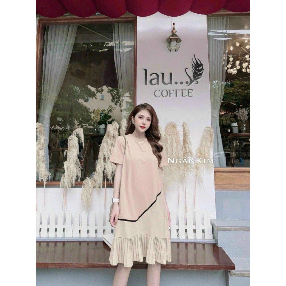 Váy Bầu Mùa Hè.Đầm Bầu Thiết Kế Thời Trang Chất Cotton Dáng Xuông Freesize Dưới 70kg Lin Store66