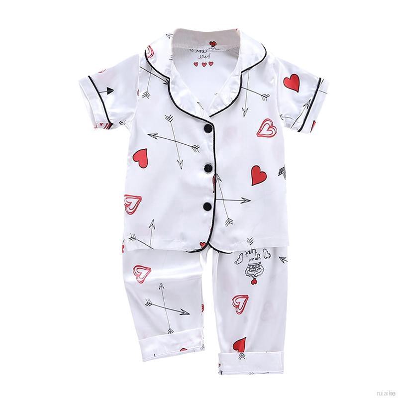 Set Pijama Áo Dài Tay Cổ Tròn + Quần Dài Cho Bé Trai Và Gái