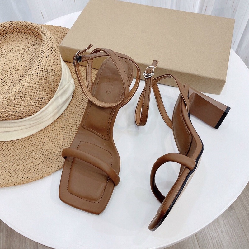 Sandal quai phồng 6cm