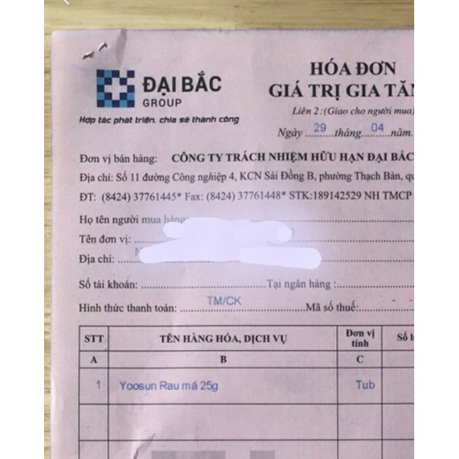 ✅ KEM YOOSUN RAU MÁ 25G