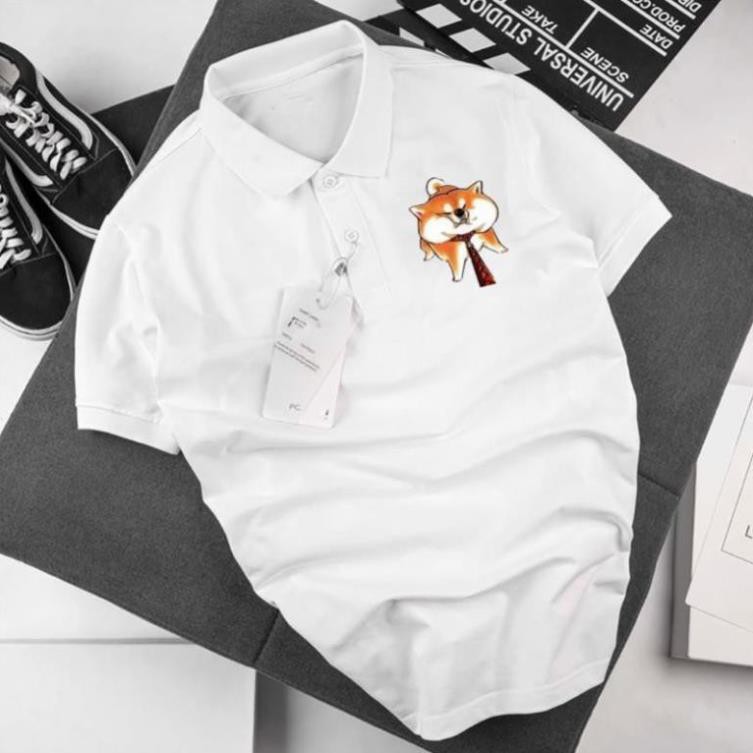ÁO THUN POLO CHÓ SHIBA CUTE ÁO ĐÔI ĐẸP cotton 100% cao cấp