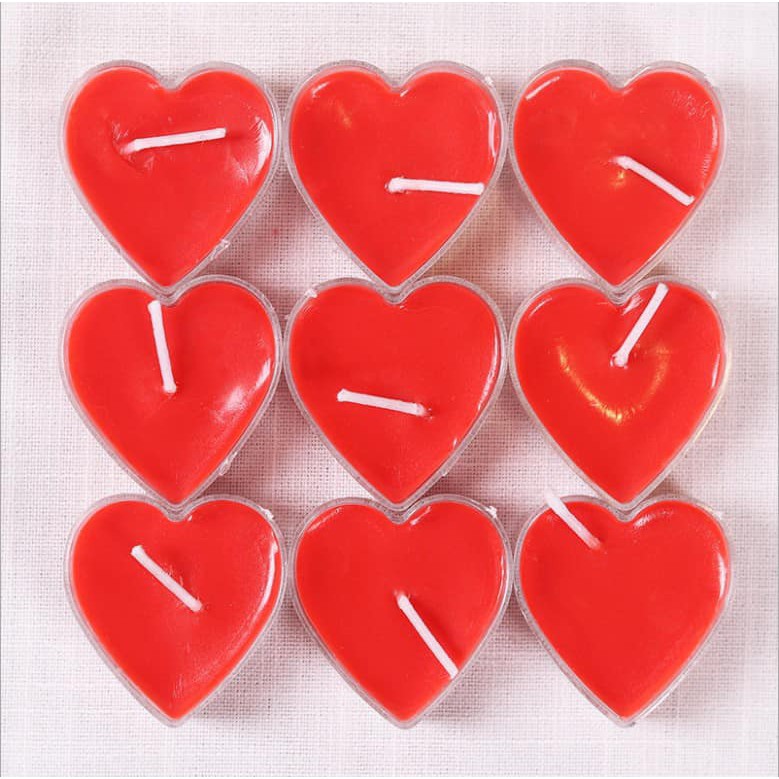 Combo 50 nến Nến Tealight hình trái tim Không Khói xếp hình trái tim , sinh nhật siêu hot MS5666