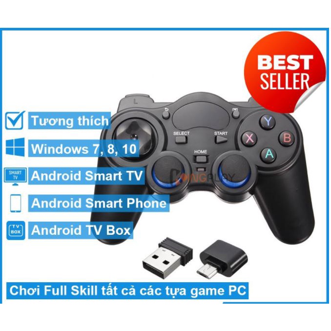 Tay cầm chơi game không dây 2.4G cho Android PC TV Box , WINDOW , PS