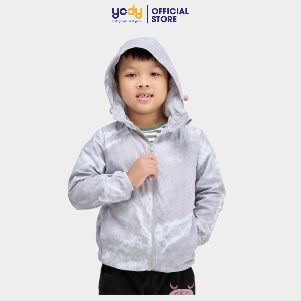 Áo gió kid YODY hai lớp in loang trượt nước nhiều màu dễ thương AKK4688