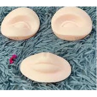Combo 2bộ mắt môi rời thay thế gắn đầu manocanh học phun xăm, nối mi