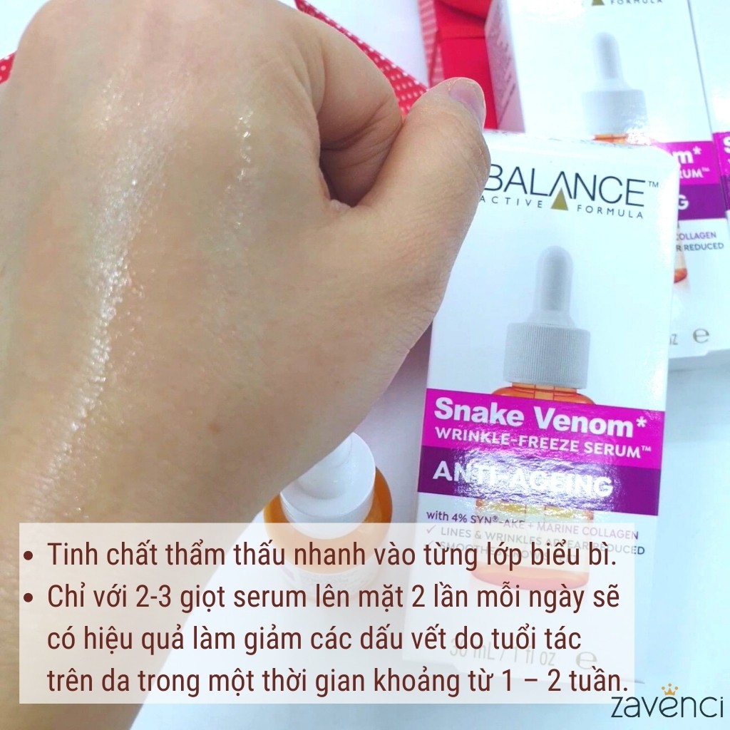 Serum Balance Active Formula Wrinkle Freeze tinh chất dưỡng da chống lão hóa 30ml - ZAVENCI Official