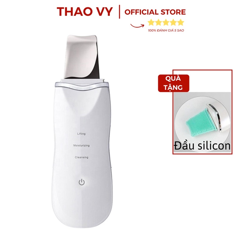 Máy cà da tẩy tế bào chết đẩy mụn đầu đen làm căng ra mặt với sóng EMS và ION âm