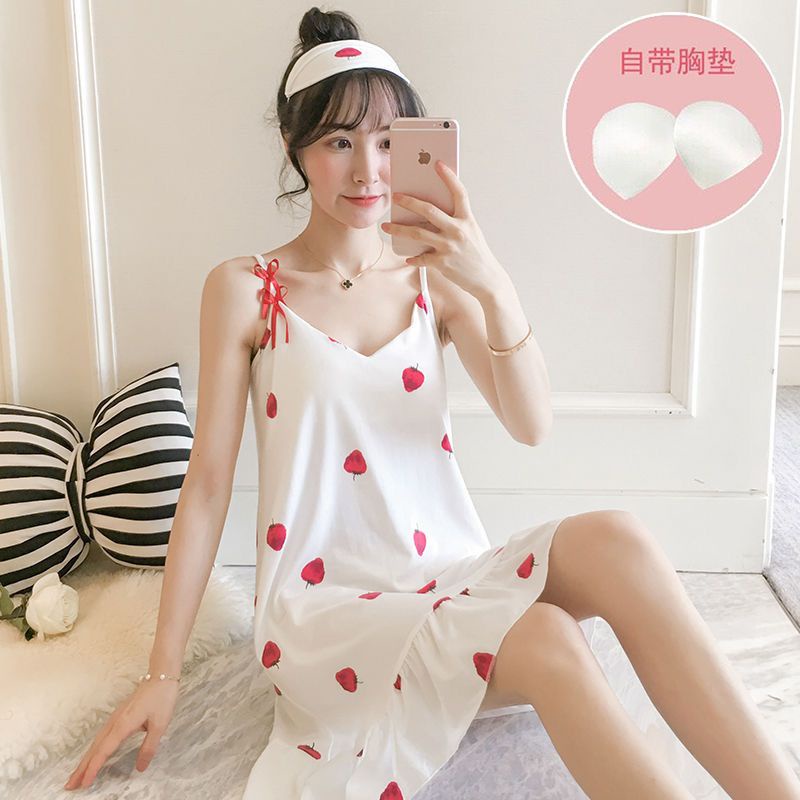 Set váy ngủ cotton co dãn quảng châu  túi zip tặng kèm bịt mắt ( Kèm ảnh thật)