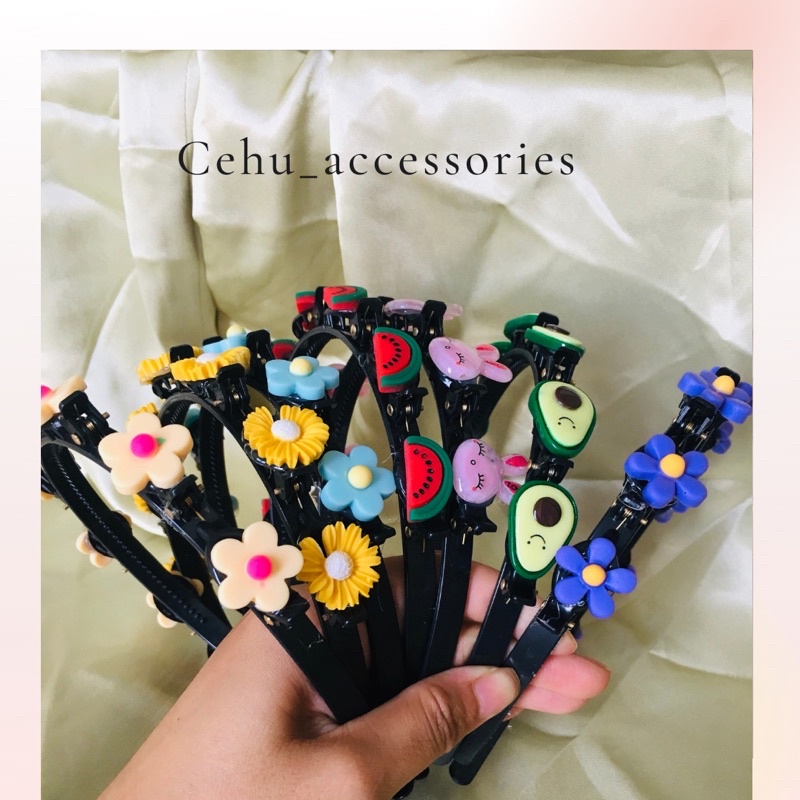 Băng đô cài ép tóc cho mẹ và bé cài tóc nhiều bông hoa