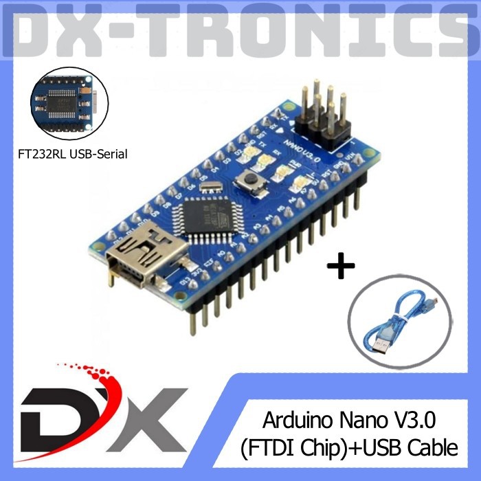 Arduino Nano V3.0 Atmega328 Ftdi Serial Ft232 + Cáp Usb