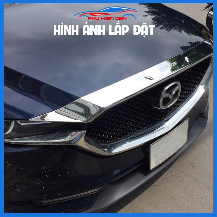 Ốp trang trí mặt ca lăng CX5 CX-5 2018-2019-2020-2021-2022 lắp viền mí capo