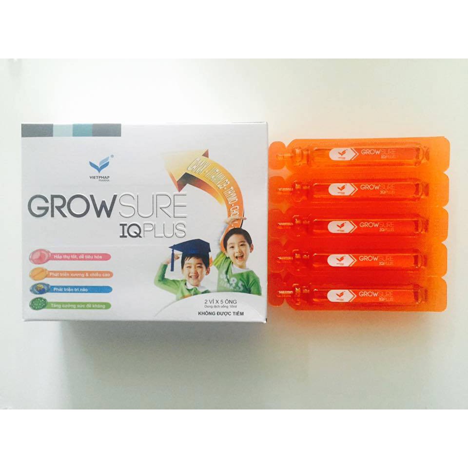 Siro bổ Growsure IQ Plus giúp trẻ ăn ngon miệng - dạng 20 ống