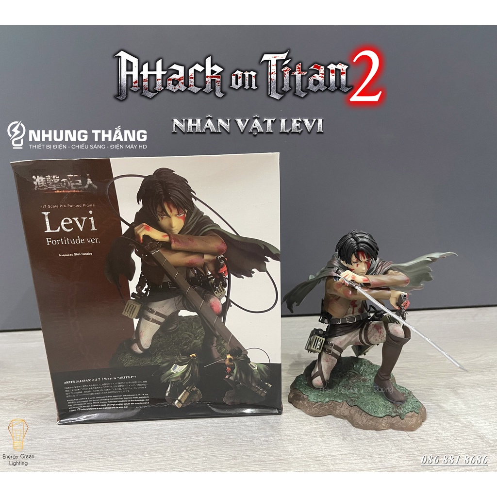 Mô Hình Nhân Vật Levi Ackerman - Trong Phim Attack On Titan - Cao 18cm - Trang Trí Bàn Làm Việc