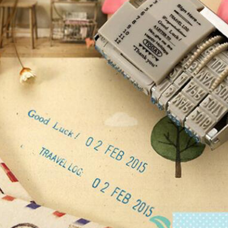 Con Dấu In Ngày Tháng Năm Thiết Kế Nắp Lật Sáng Tạo Phong Cách Vintage