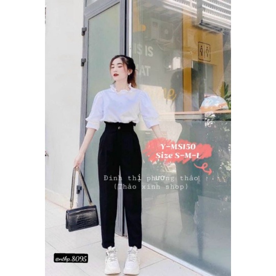 QUẦN TÂY ĐAI LƯNG PHỐI NHÚN - KÈM ẢNH TỰ CHỤP