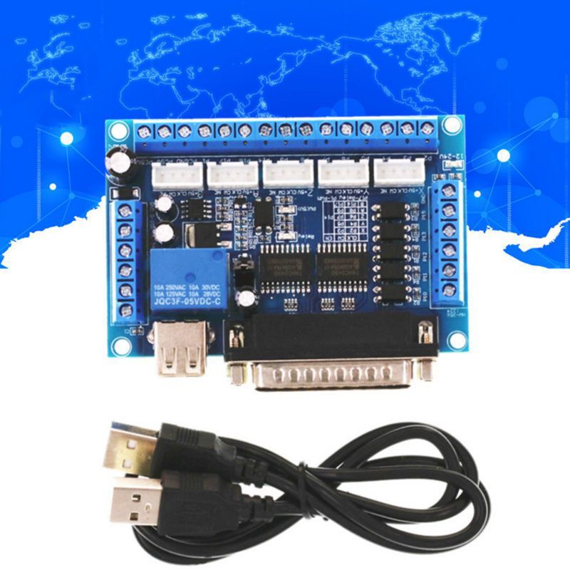 Bảng Mạch 5 Trục Cnc Kèm Cáp Usb Dành Cho Động Cơ Bước Mach3