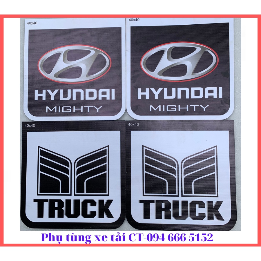 Đôi cao su chắn bùn size 40x40cm-Dành cho xe KIA:K250/BONGO3/K165/K3000,HUYNDAI:H150/PORTER2/N250