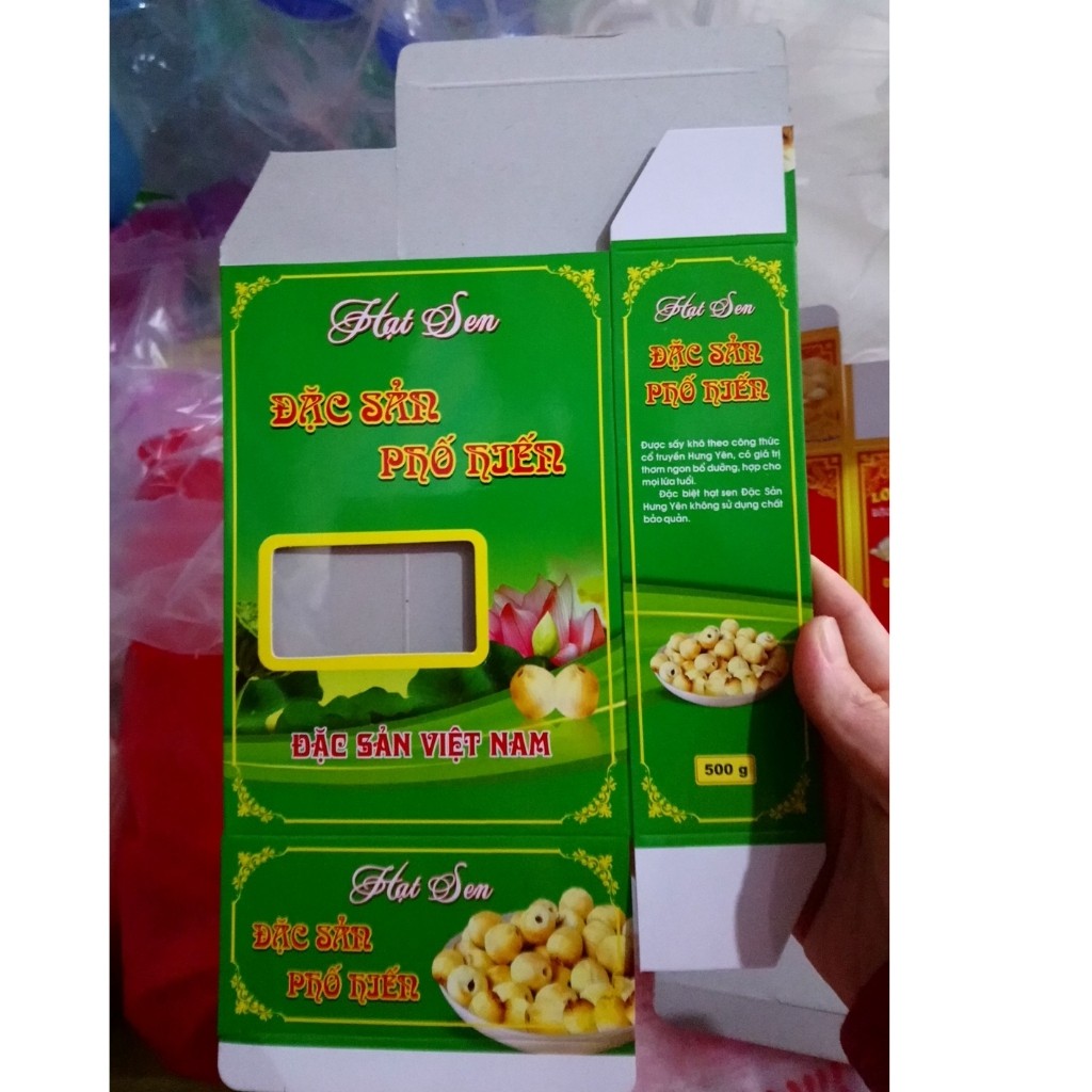 Vỏ hộp đựng long nhãn hạt sen