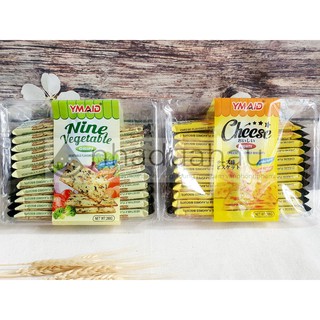 Một gói bánh ăn kiêng rau củ Hongkong hiệu YMAID gói 288g có 2 vị