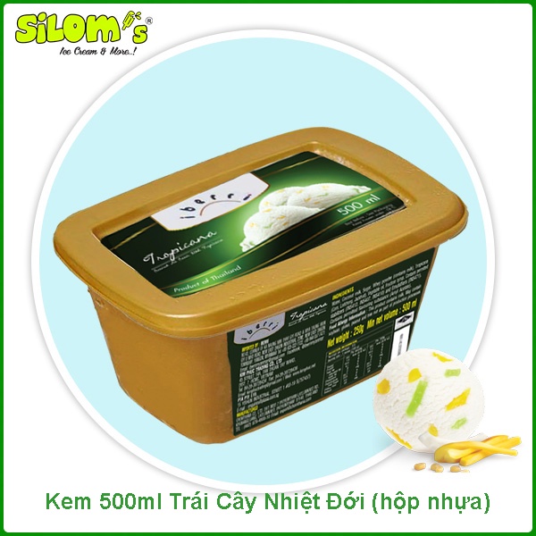 1 hộp kem vị Trái Cây Nhiệt Đới (Tropicana) 500ml nhập khẩu Thái Lan Silom's Ice Cream giao tận nơi HCM