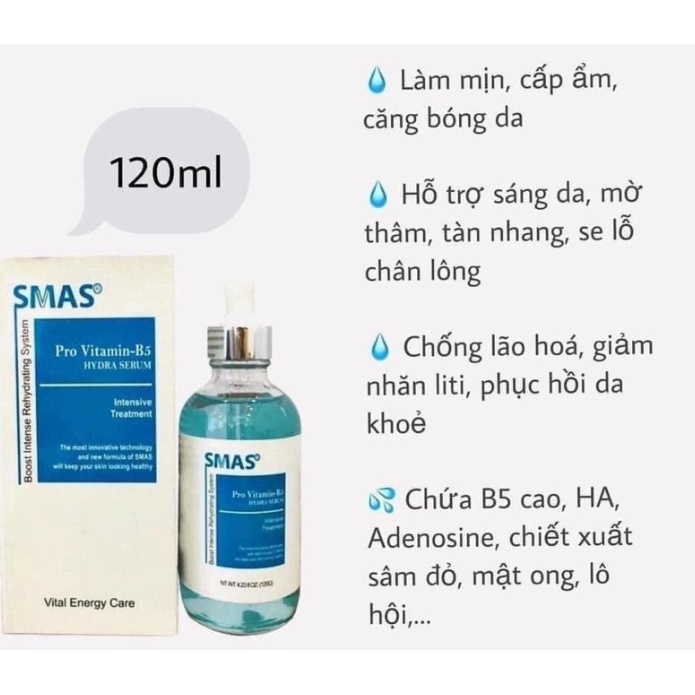 Serum Smas Pro Vitamin B5 Hydra Serum Phục Hồi Và Cấp Ẩm 120g