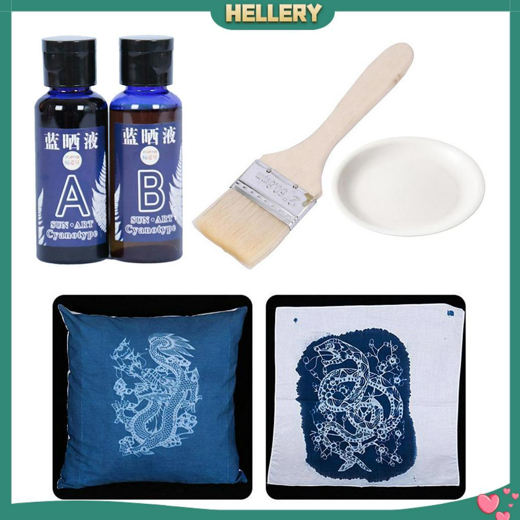 [HelleryVN] Bộ Dụng Cụ Làm Đồ Thủ Công Vải Jacquard Cyanotype Màu Xanh Dương Sử Dụng Năng Lượng Mặt