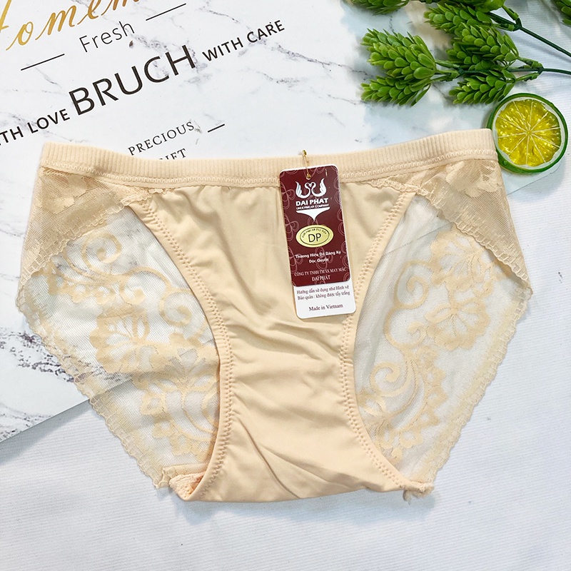 Quần lót nữ phối ren trước và sau mềm mịn - QL0805
