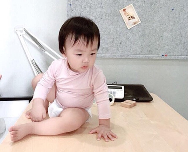 Áo thun cao cổ Minky mom cho bé