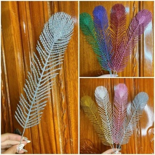 Sỉ Set 10 Đuôi Công Kim Tuyến Phụ Kiện Làm Oản, Trang Trí Quà Tết, Lẵng Quà