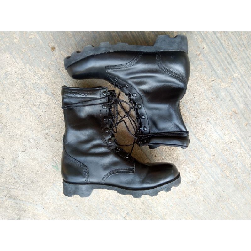 Giày usmc black leather combat boots 10 inch