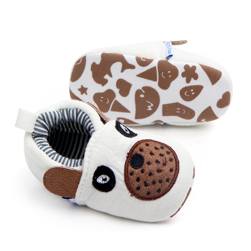 0-18 Months giày búp bê Giày vải cotton hình động vật cho bé Cartoon Boys Girls First Walker Shoes
