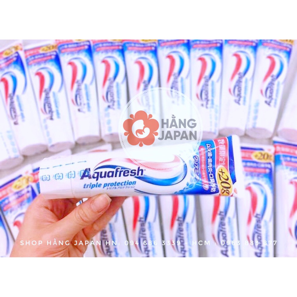 Kem Đánh Răng Aquafresh 160g /White &amp; White 150gr hàng Nhật Bản